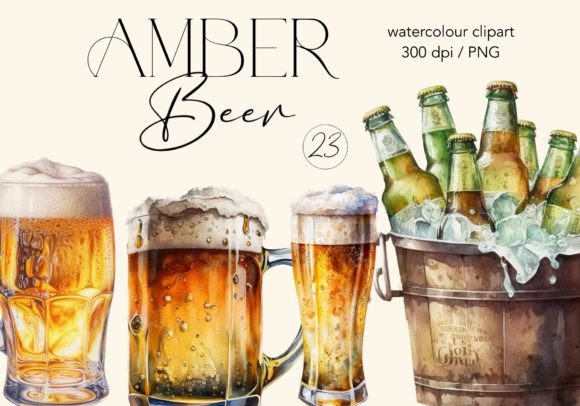 Download Amber Beer, Watercolor Clip Art  23 PNG - Clip art Collection