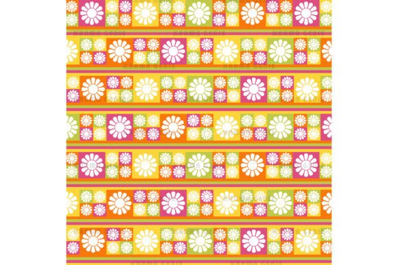 Download 60s Style Cheerful Flowers Background - 60s Collection