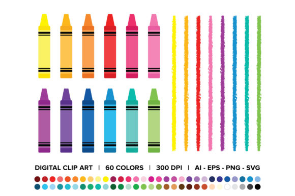 Download Crayon & Border Clip Art Set - Clip art Collection