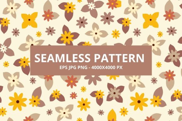 Download 60s Retro Flowers Pattern - 60s Collection