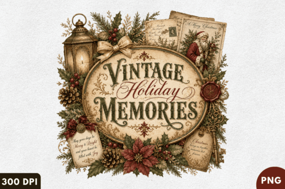 Download Vintage Holiday Memories Rustic Christma - Premium Resources
