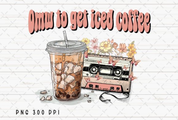 Download Iced Coffee Retro Cassette Tape Flowers - Retro cassette Collection