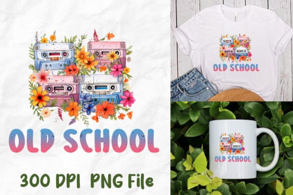 Download Old School Retro Cassette Wild Flower - Retro cassette Collection