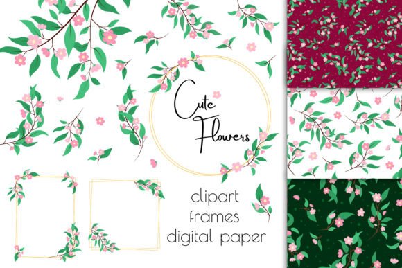 Download Cute Flowers PNG Clip Art, Floral Frames - Clip art Collection