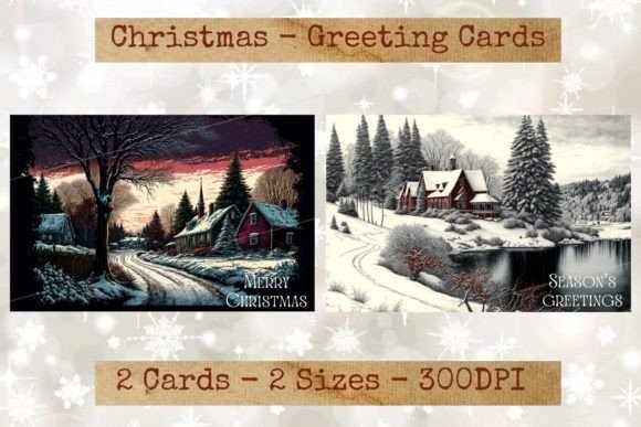 Download Vintage Holiday Season Greeting Cards 01 - Vintage holiday Collection