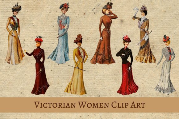 Download Victorian Women Vintage Clip Art II - Clip art Collection