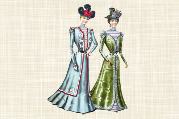 Download Victorian Women Vintage Clip Art - Clip art Collection