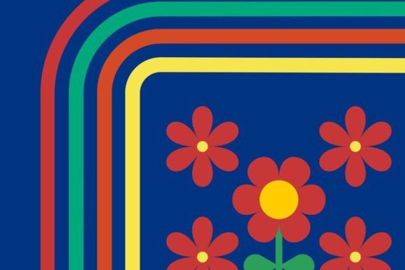 Download Floral Colorful Retro 60s 70s Flowers - 60s Collection