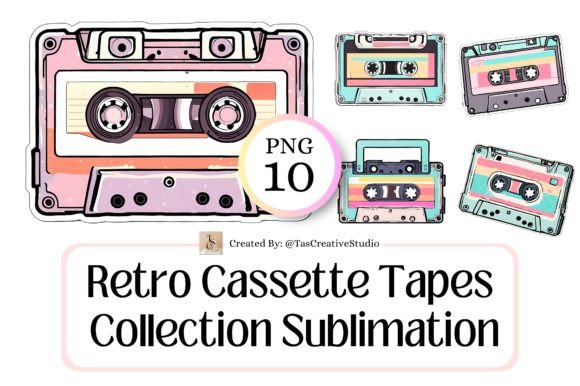 Download Retro Cassette Tapes Pastel Sublimation - Retro cassette Collection