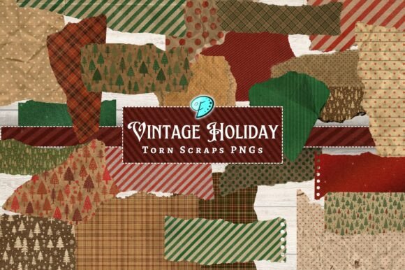 Download Vintage Holiday Torn Scraps Clipart PNGs - Premium Resources