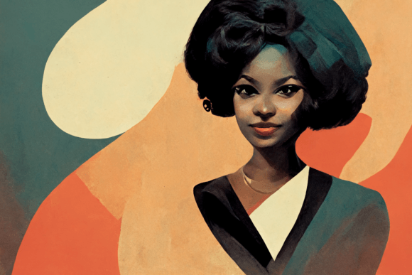 Download Elegant Black Woman in a 60s Style - Premium Bundle