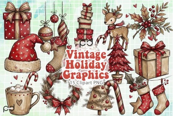 Download Vintage Holiday Graphics - Vintage holiday Collection