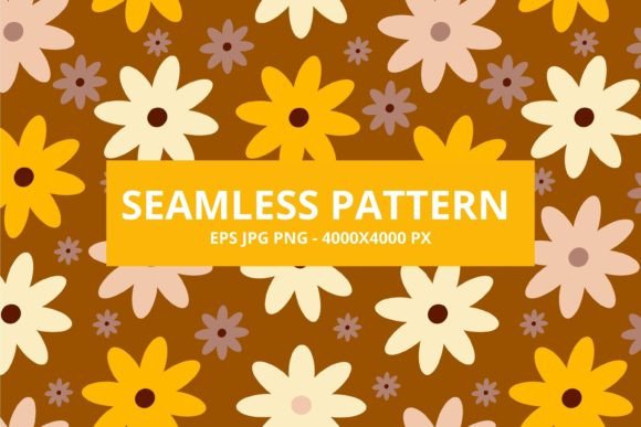 Download Retro Flowers Pattern 60s - 60s Collection