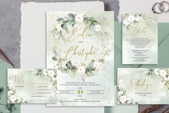 Download Boho Watercolor Greenery Wedding Invite - Boho watercolor Collection